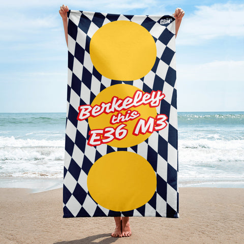 "Berkeley this E36 M3" Beach Towel