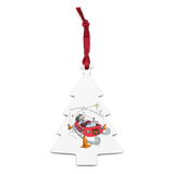 Santa's Sled Wooden Ornament