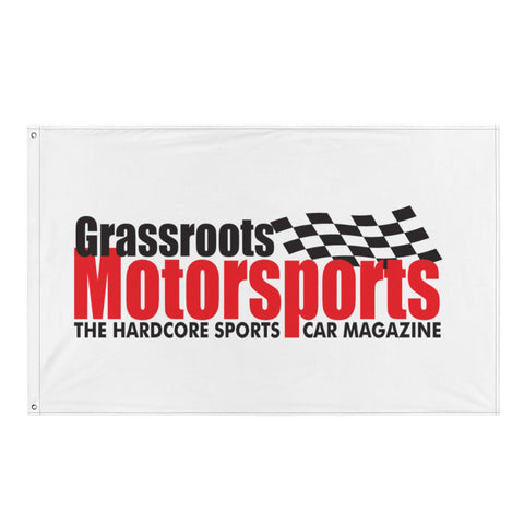 Grassroots Motorsports Logo Flag (White)